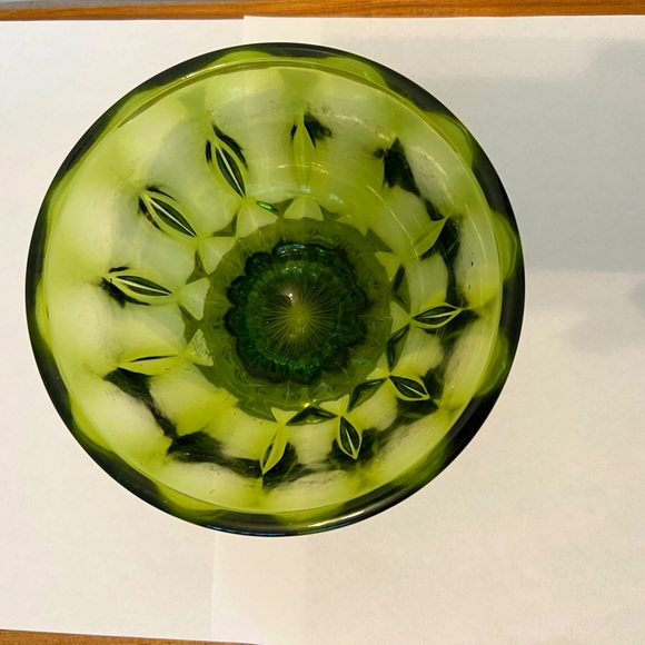 Vintage Anchor Hocking  Olive/Emerald Green Pedestal Compote/Bowl Set of 3! - Picture 6 of 9